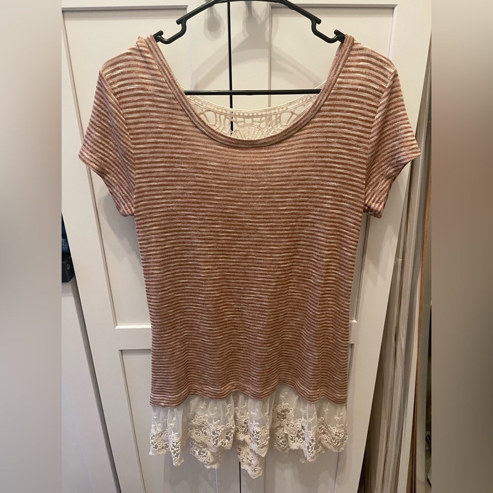 Jolt striped crochet top